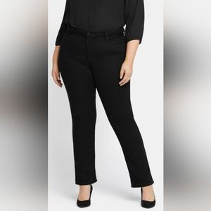 NYDJ Women Marilyn Straight Lift Tuck Jeans Size 20W Black